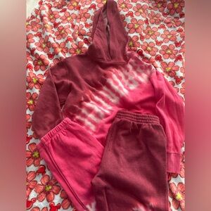 art class Pink & Burgundy Tie-Dye Hoodie and Sweatpants Set for xl 14